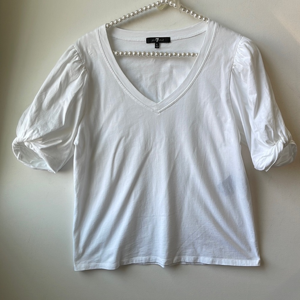 7 For All Mankind Women’s Blouse | White | Large